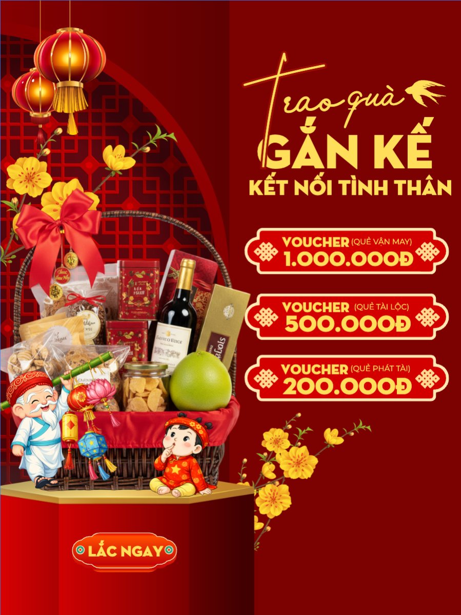 Mẫu Banner dọc Trao quà gắn kết kết nối tình thân — LayerPic