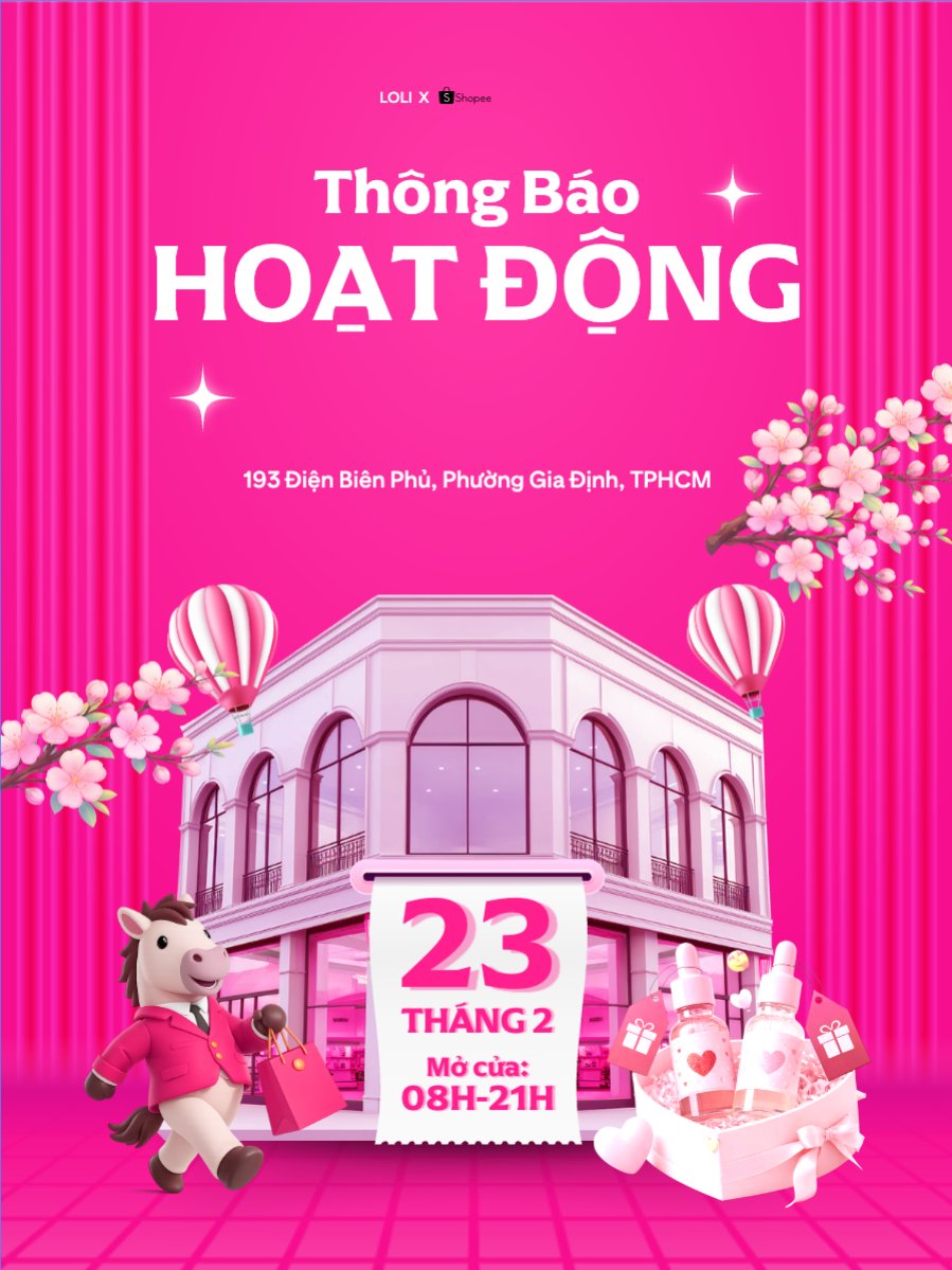 Mẫu Banner dọc Thông báo hoạt động trở lại — LayerPic