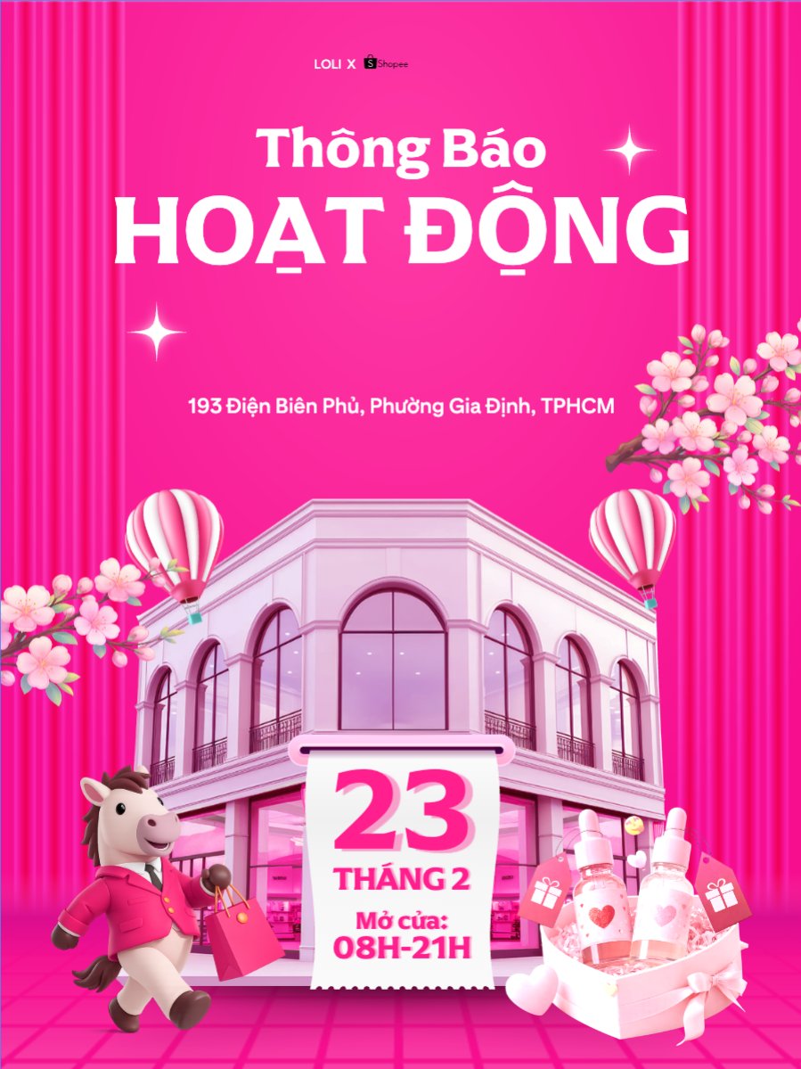 Mẫu Banner dọc Thông báo hoạt động trở lại — LayerPic