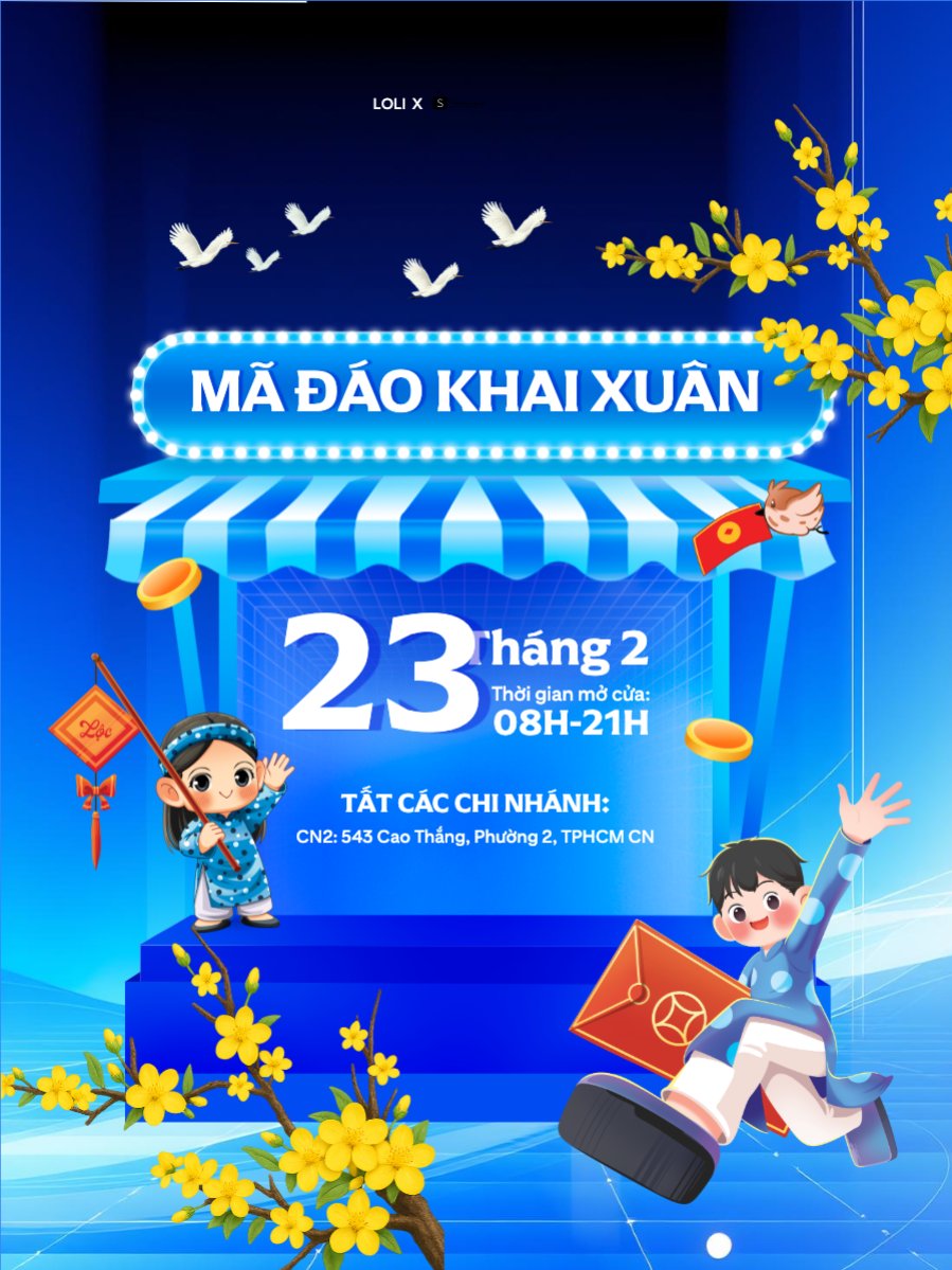 Mẫu Banner dọc Thông báo hoạt động trở lại — LayerPic