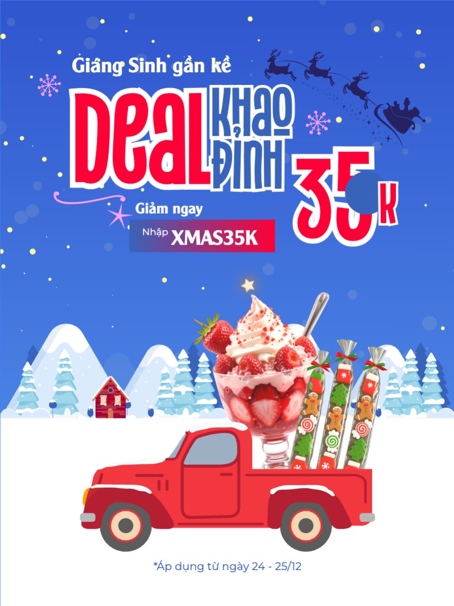 Mẫu Banner dọc Giáng sinh gần kề khao Deal đỉnh — LayerPic