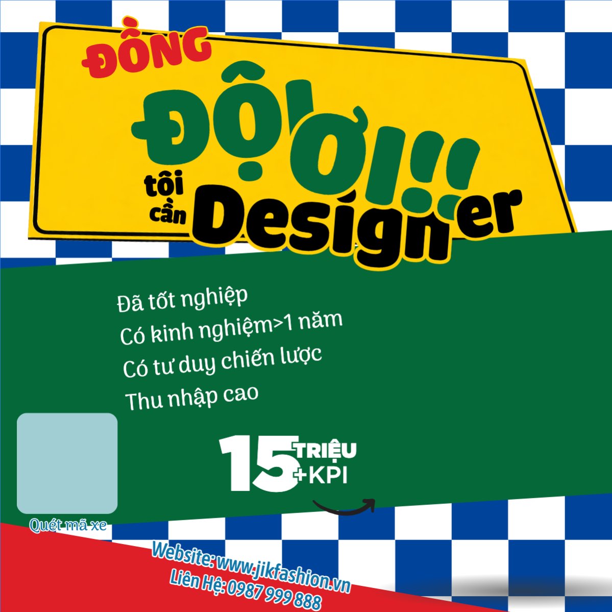 Mẫu Bài post MXH vuông Tuyển dụng desinger — LayerPic