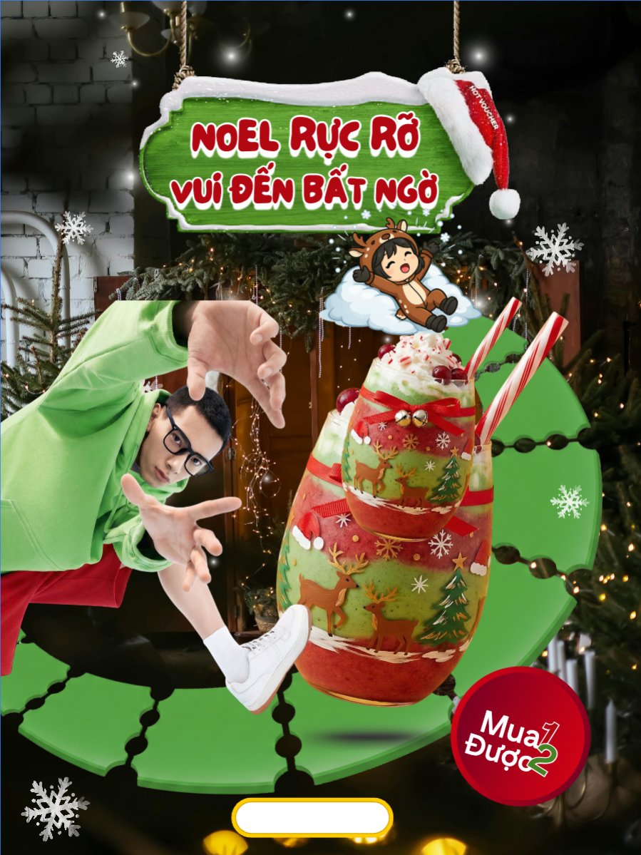 Mẫu Banner dọc Noel rực rỡ vui đến bất ngờ — LayerPic