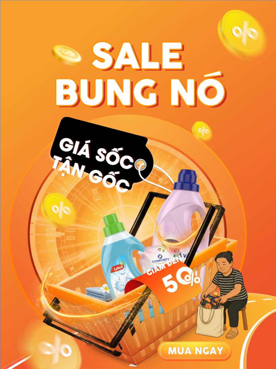 Mẫu Banner dọc Sale bung nóc — LayerPic