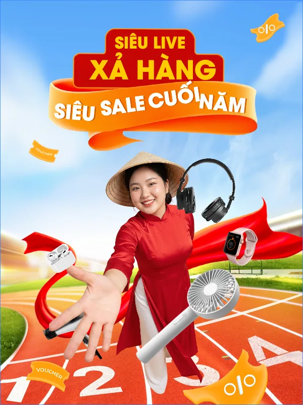 Mẫu Banner dọc Sale bung nóc — LayerPic