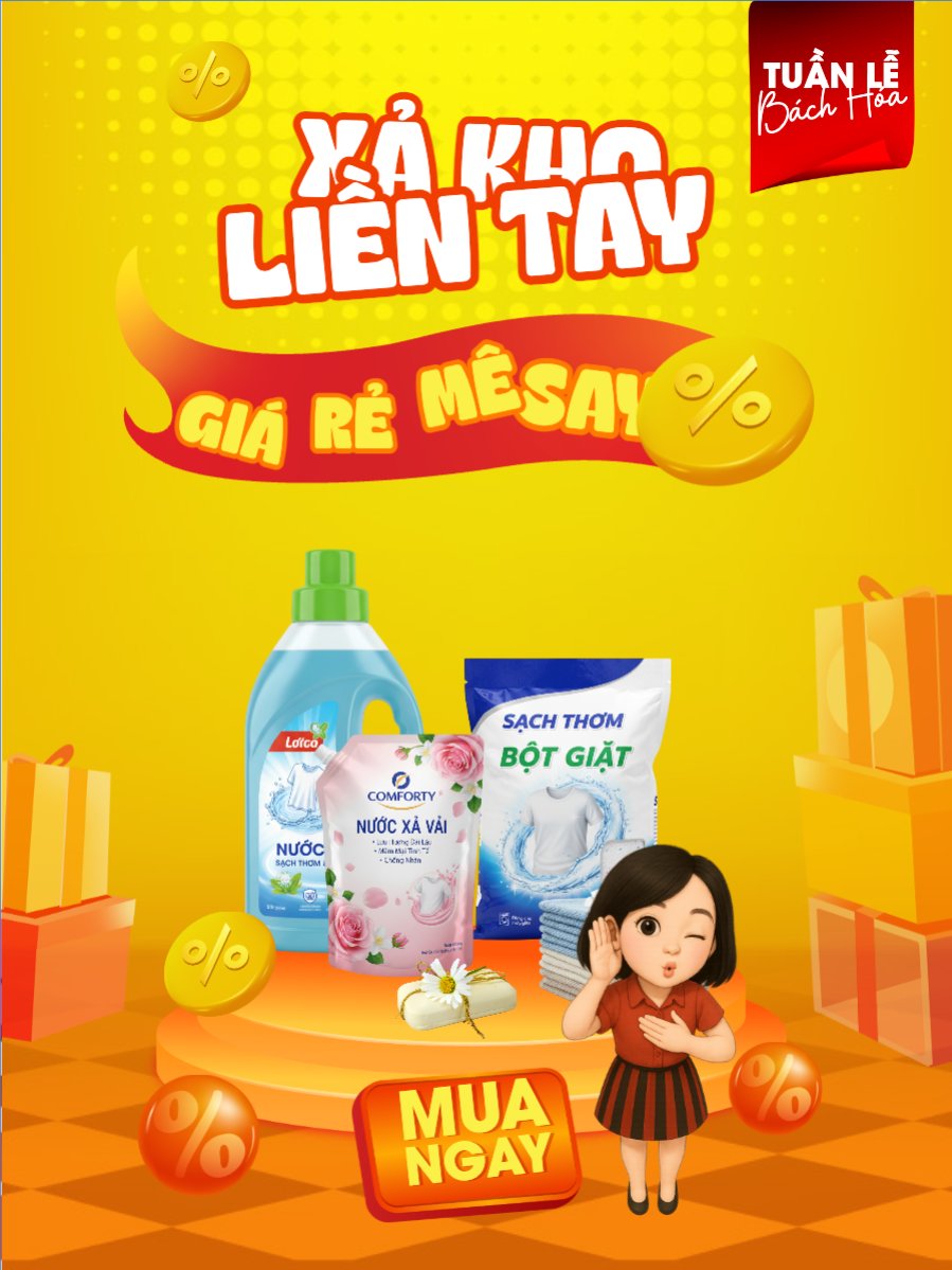 Mẫu Banner dọc Xả kho liền tay giá rẻ mê say — LayerPic