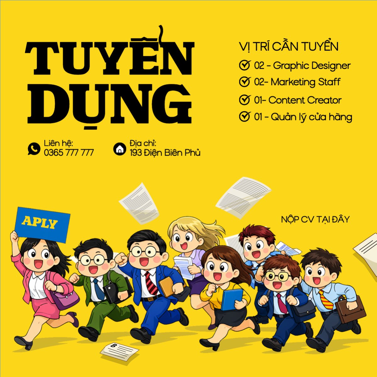 Mẫu Bài post MXH vuông Tuyển dụng nhân tài — LayerPic