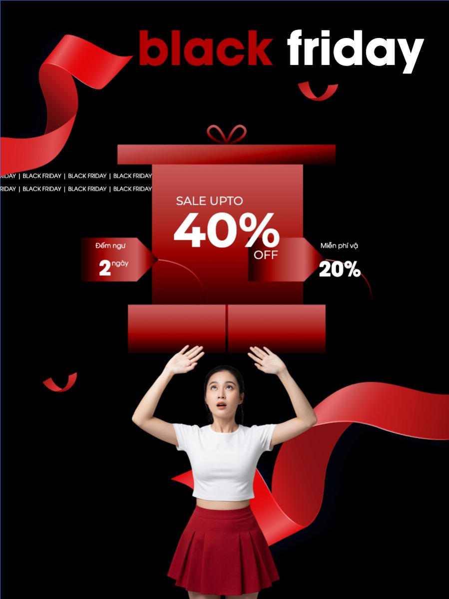 Mẫu Banner dọc Black friday giảm giá — LayerPic