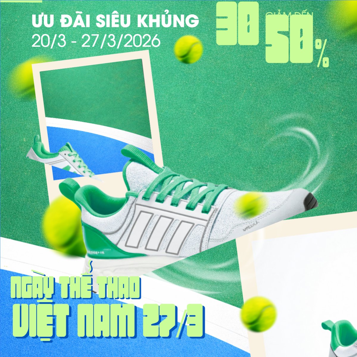 Mẫu Bài post MXH vuông Ngày thể thao Việt Nam 27/3 — LayerPic