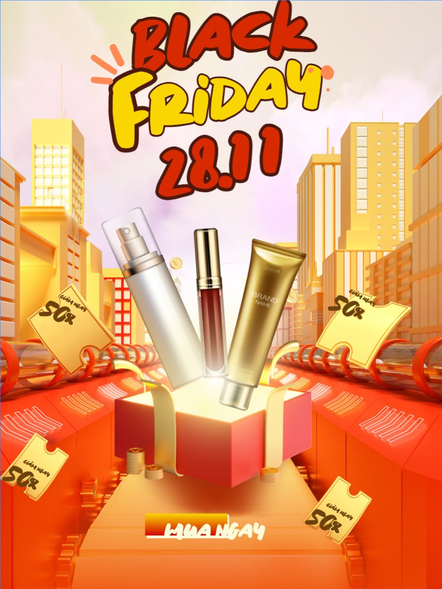 Mẫu Banner dọc Black Friday 28.11 — LayerPic
