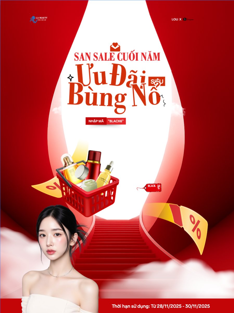 Mẫu Banner dọc Săn sale cuối năm ưu đãi bùng nổ — LayerPic