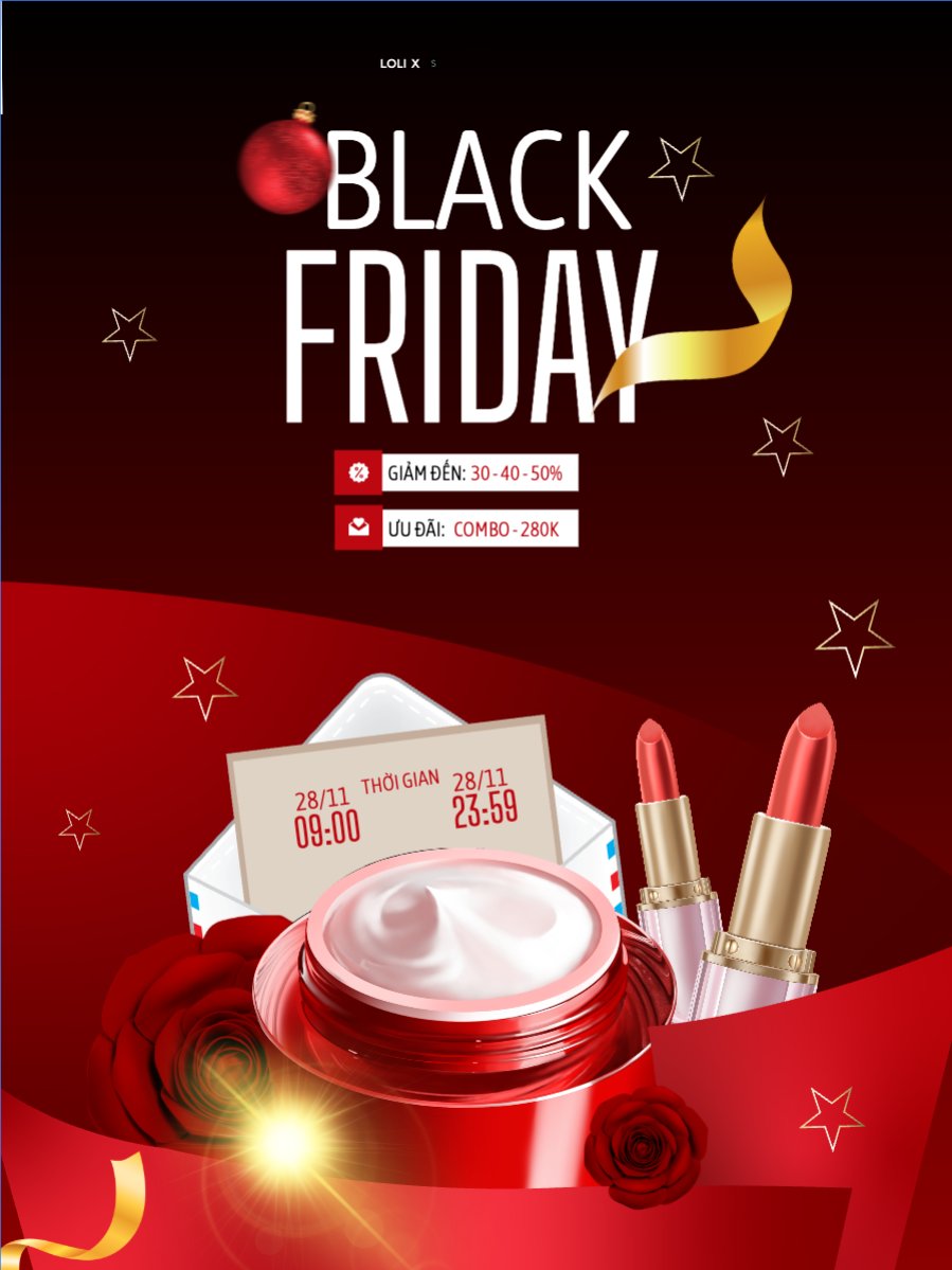 Mẫu Banner dọc Black friday giảm giá — LayerPic