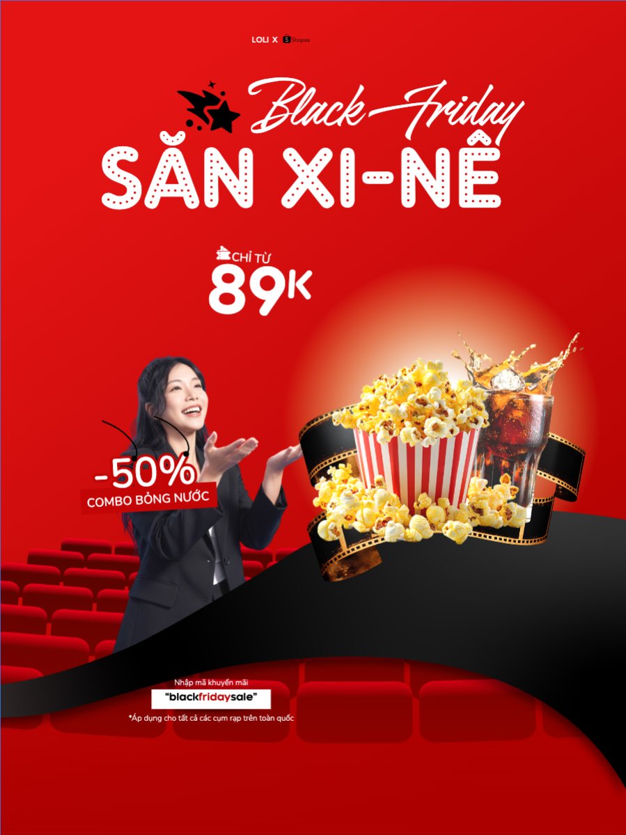 Mẫu Banner dọc Black Friday săn xi-nê — LayerPic