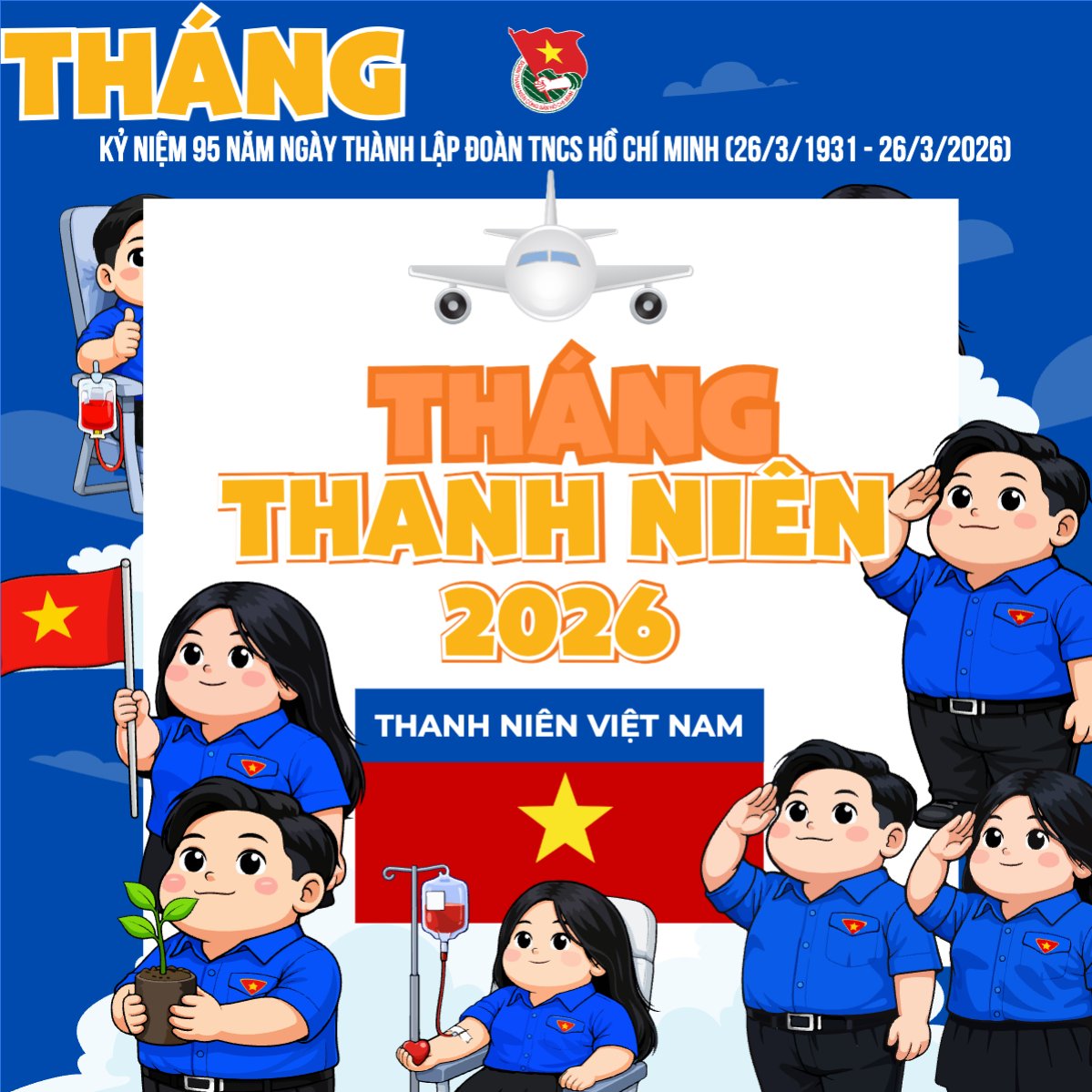 Mẫu Bài post MXH vuông Ngày thành lập đoàn thanh niên cộng sản — LayerPic