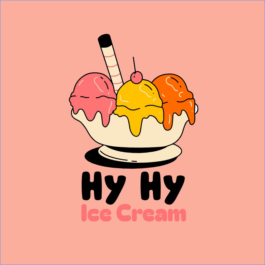 Mẫu Logo Đồ ăn, food, thực phẩm, ẩm thực, món ăn, F&B, thức ăn, Kem, ice cream — LayerPic