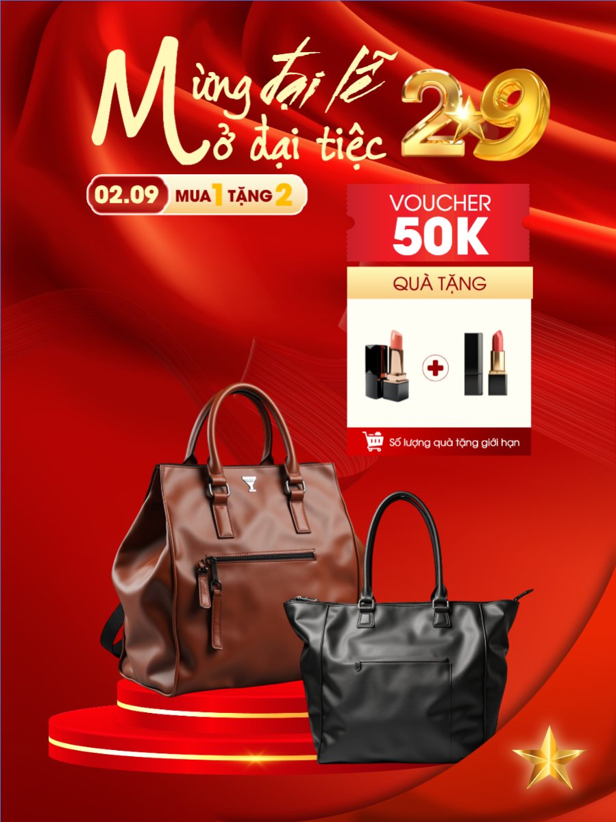 Mẫu Banner dọc 2/9, Quốc Khánh, lễ hội, Việt Nam, fashion, thời trang, quần áo, trang phục, clothes, outfit, túi, bag, hiện đại, modern — LayerPic
