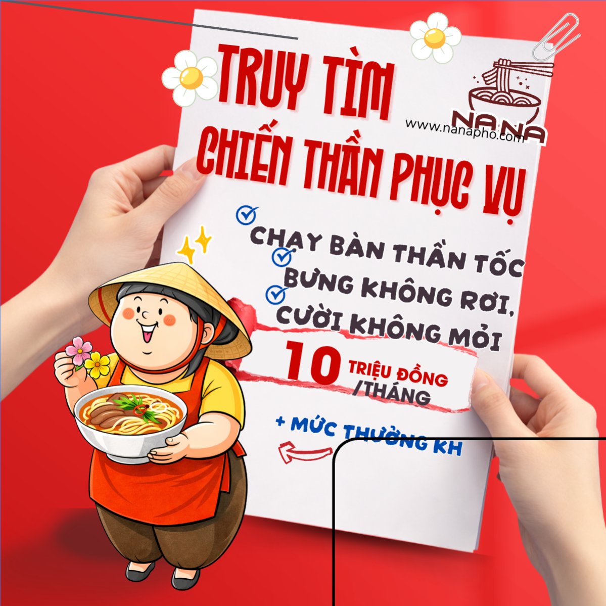 Mẫu Bài post MXH vuông Truy tìm chiến thần phục vụ — LayerPic