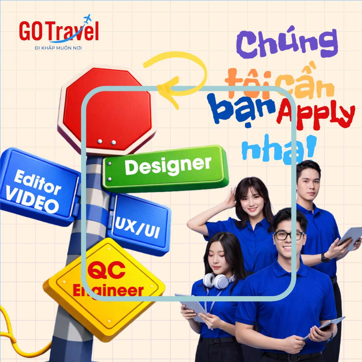 Mẫu Bài post MXH vuông Chúng tôi cần bạn apply nha — LayerPic
