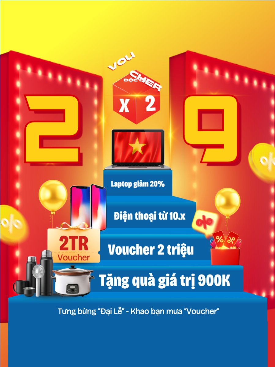 Mẫu Banner dọc 2/9, Quốc Khánh, lễ hội, Việt Nam, giảm giá, sale, ưu đãi, sự kiện, event, hiện đại, modern — LayerPic