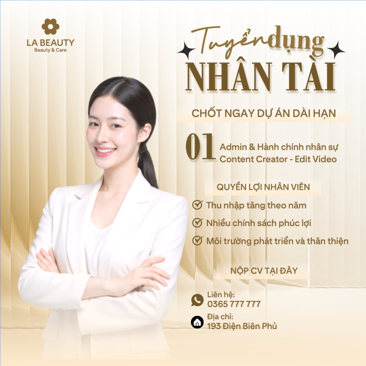 Mẫu Bài post MXH vuông Tuyển dụng nhân tài — LayerPic