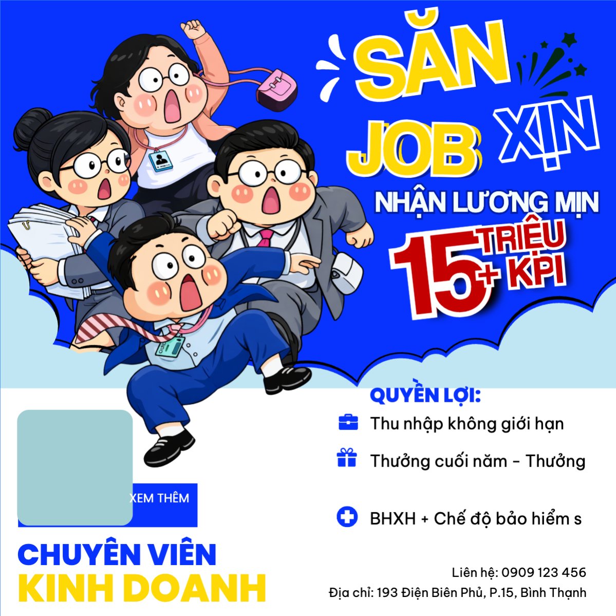 Mẫu Bài post MXH vuông Săn job xịn — LayerPic