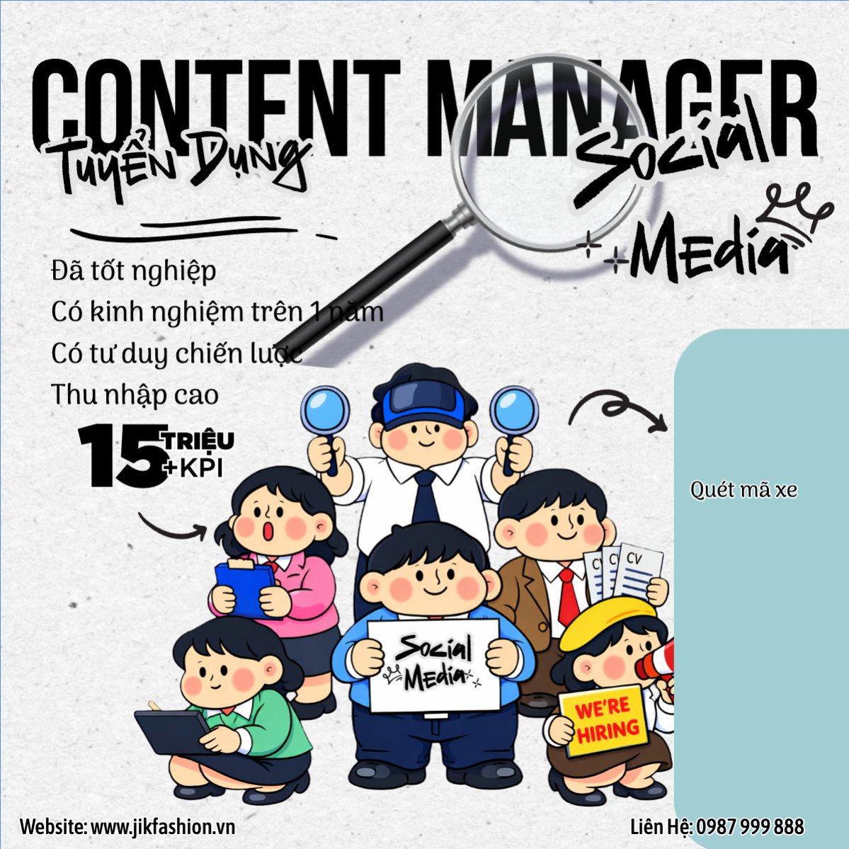 Mẫu Bài post MXH vuông Tuyển dụng — LayerPic