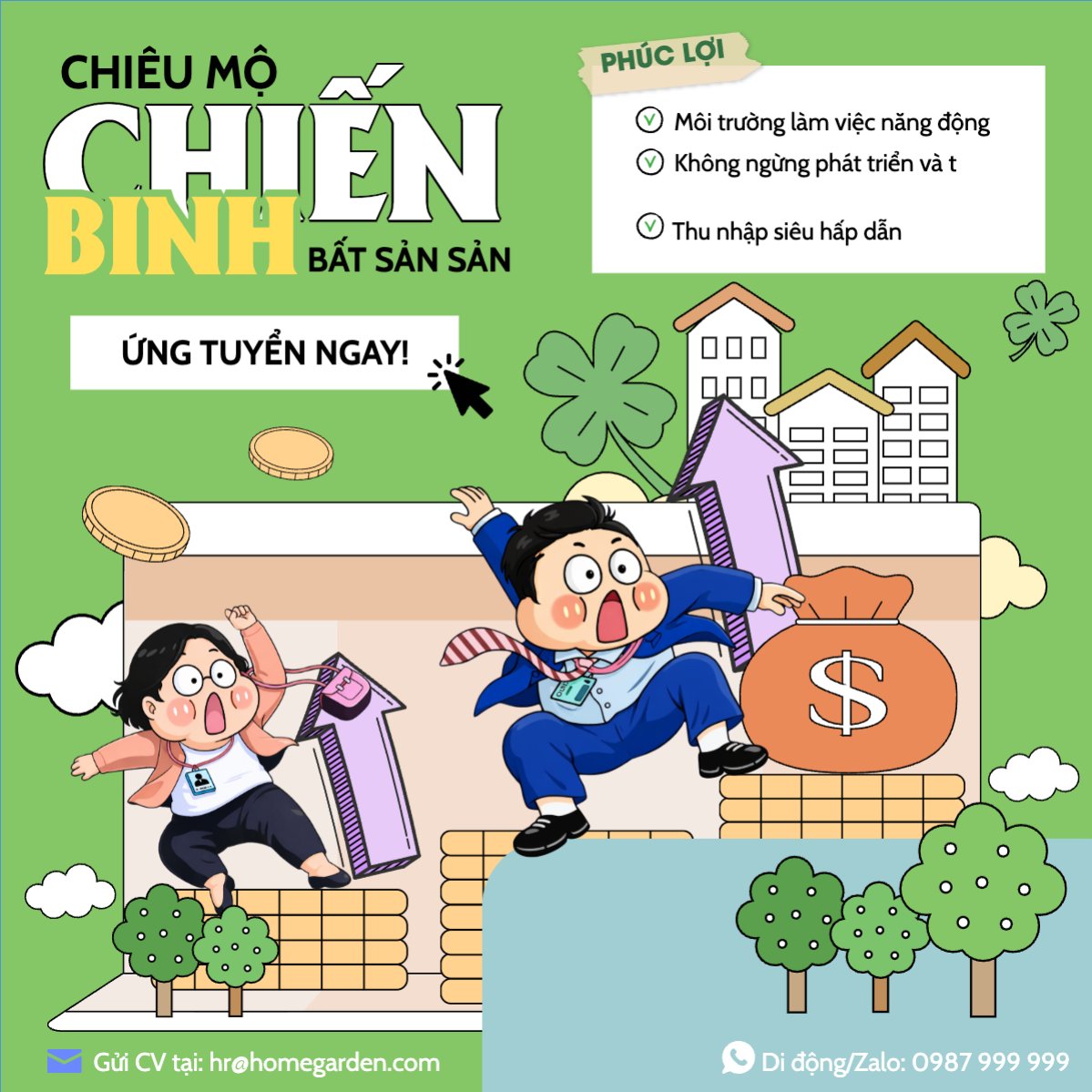 Mẫu Bài post MXH vuông Chiêu mộ chiến binh — LayerPic