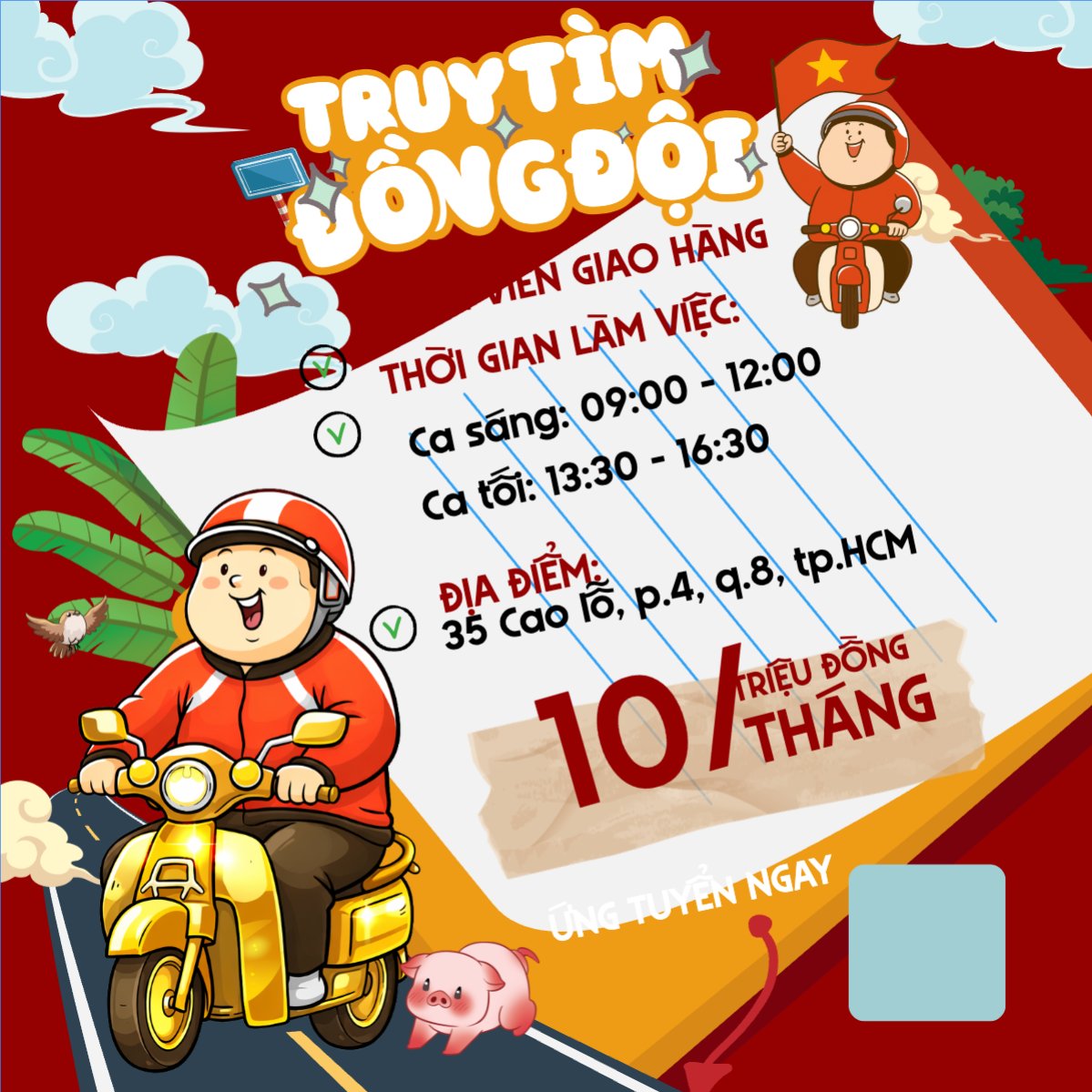 Mẫu Bài post MXH vuông Truy tìm đồng đội — LayerPic