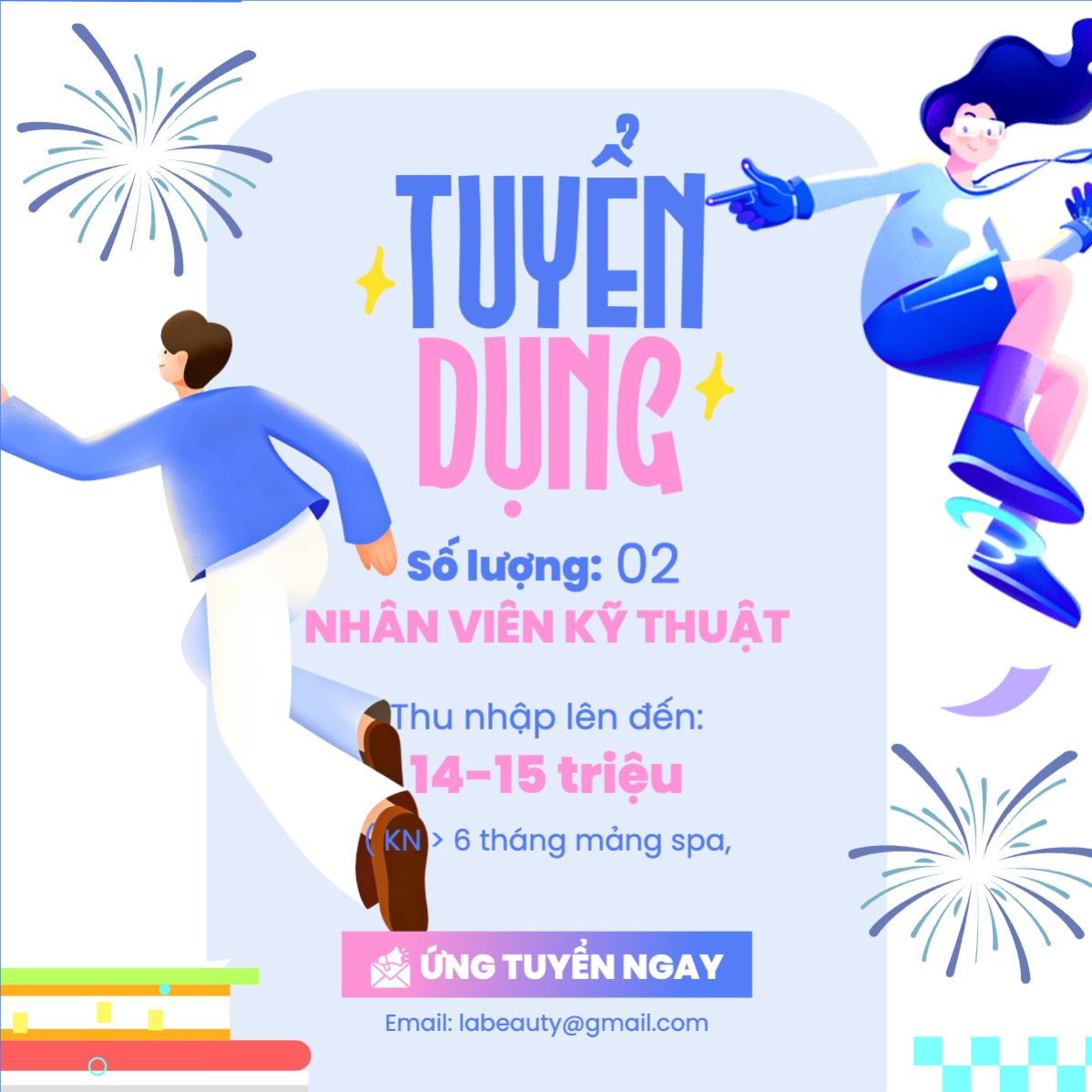Mẫu Bài post MXH vuông Tuyển dụng nhân viên kỹ thuật — LayerPic