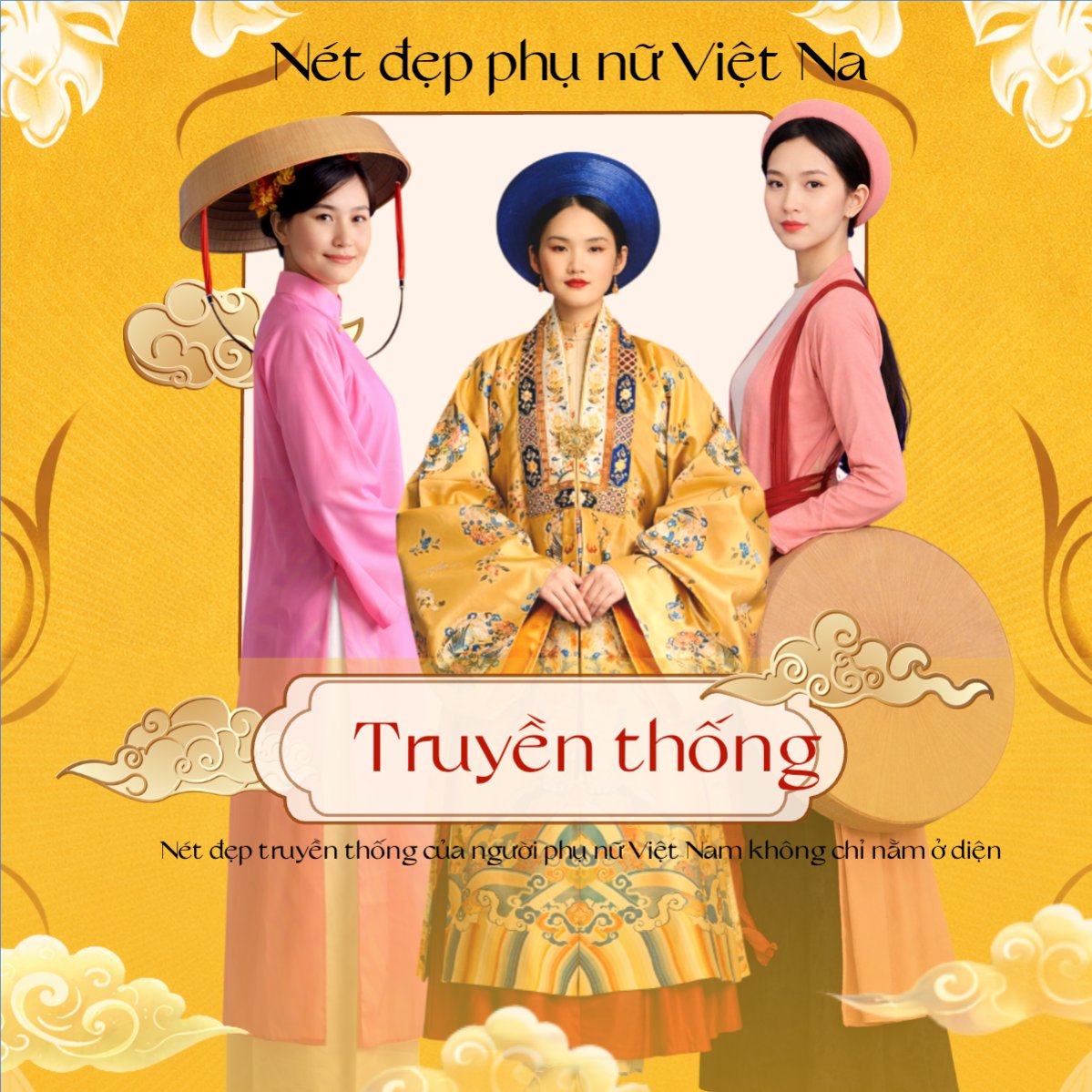 Mẫu Bài post MXH vuông Nét đẹp phụ nữ Việt — LayerPic