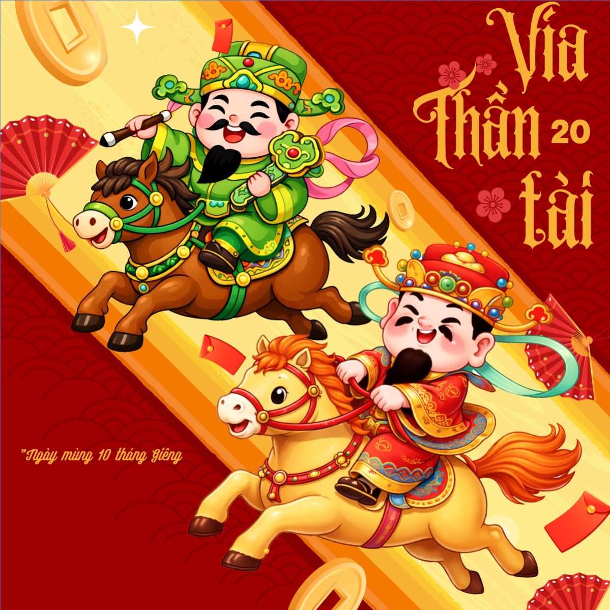 Mẫu Bài post MXH vuông Vía thần tài — LayerPic