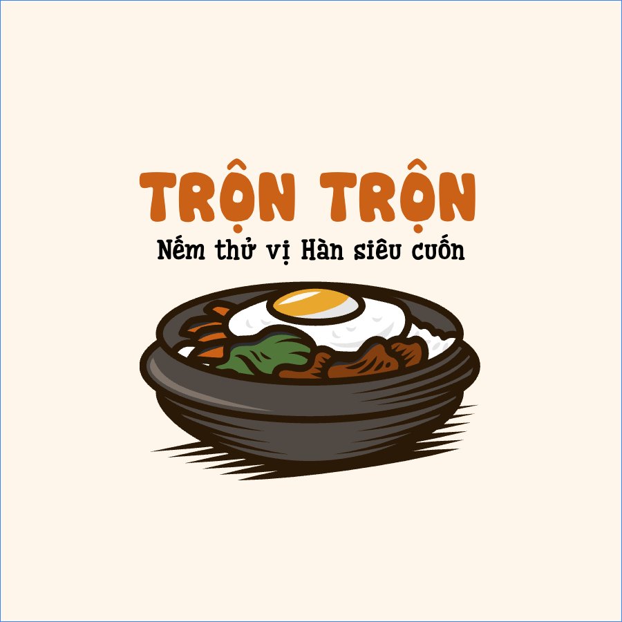 Mẫu Logo Đồ ăn, food, thực phẩm, ẩm thực, món ăn, F&B, thức ăn, bibimbap, cơm trộn — LayerPic
