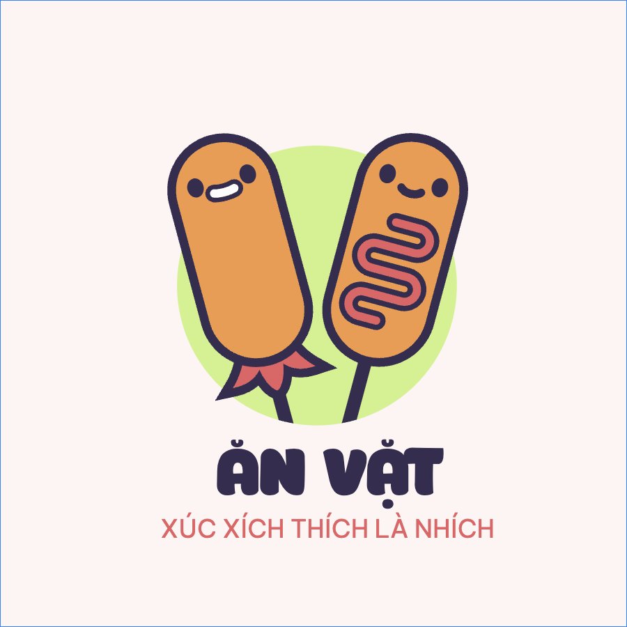 Mẫu Logo Đồ ăn, food, thực phẩm, ẩm thực, món ăn, F&B, thức ăn,ăn vặt, xúc xích, cute, sausage — LayerPic