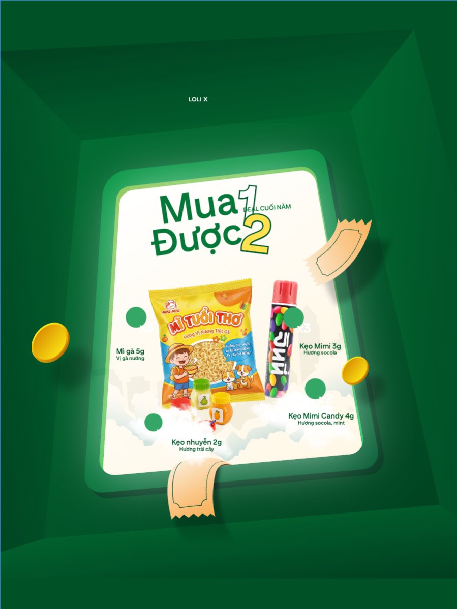 Mẫu Banner dọc Mua 1 được 2 săn sale cuối năm — LayerPic