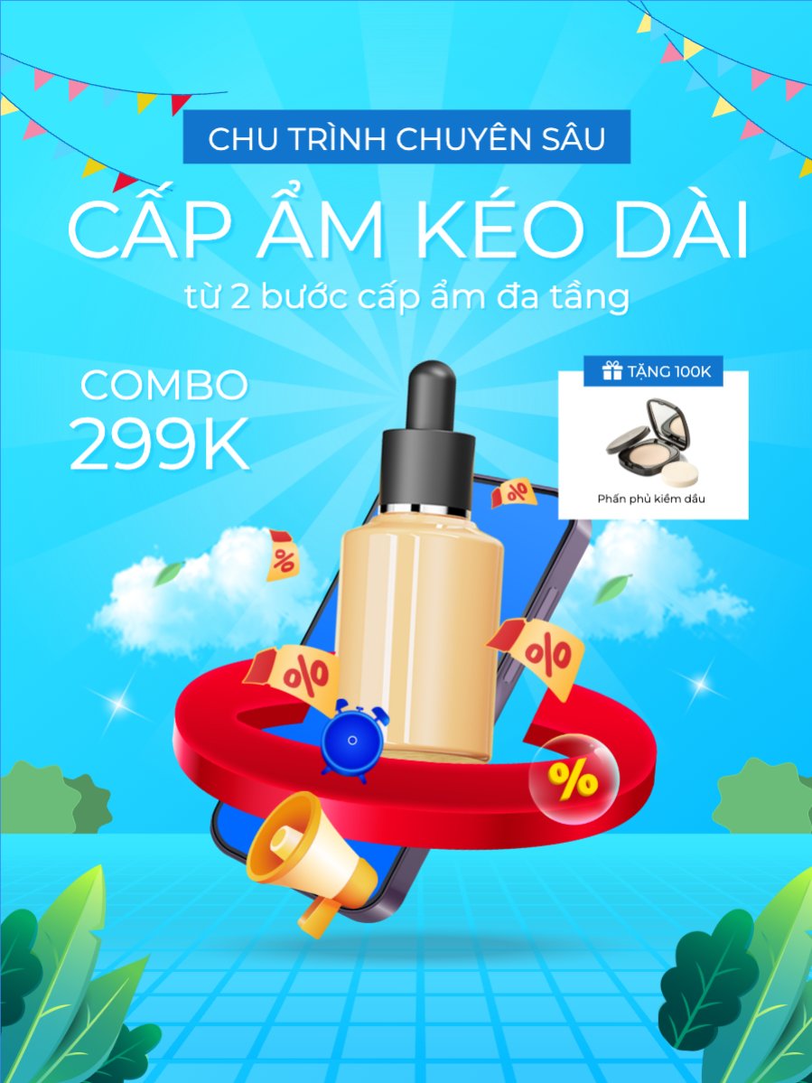 Mẫu Banner dọc Giảm giá, sale, spa, beauty, làm đẹp, thẩm mỹ, make up — LayerPic