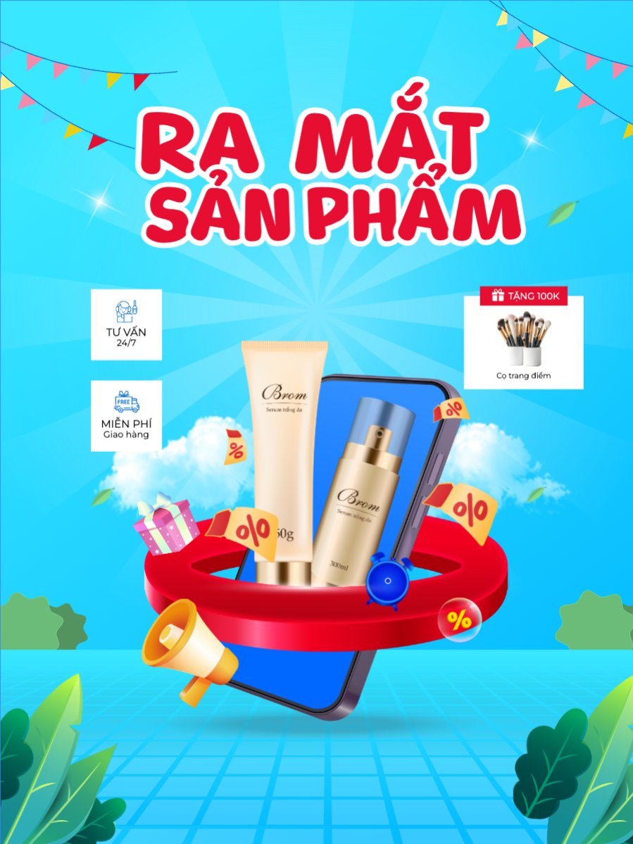 Mẫu Banner dọc Giảm giá, sale, spa, beauty, làm đẹp, thẩm mỹ, make up — LayerPic