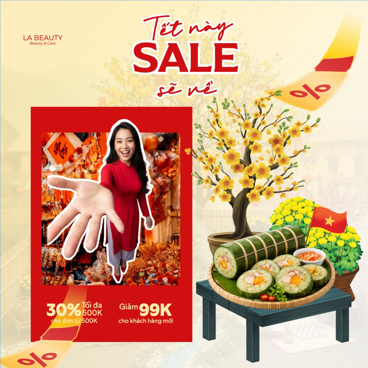 Mẫu Bài post MXH vuông Tết này sale sẽ về — LayerPic