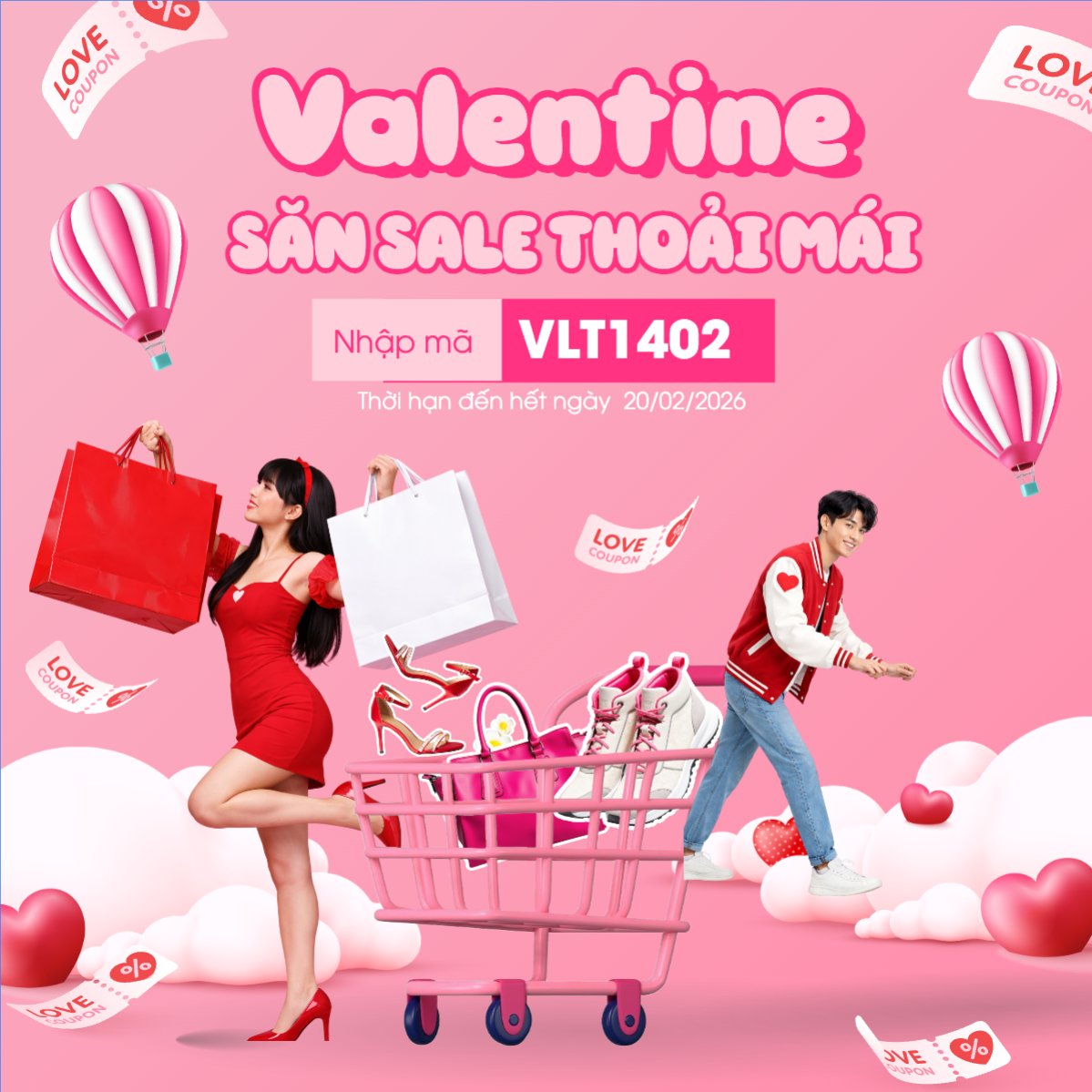 Mẫu Bài post MXH vuông Valentine săn sale thoải mái — LayerPic