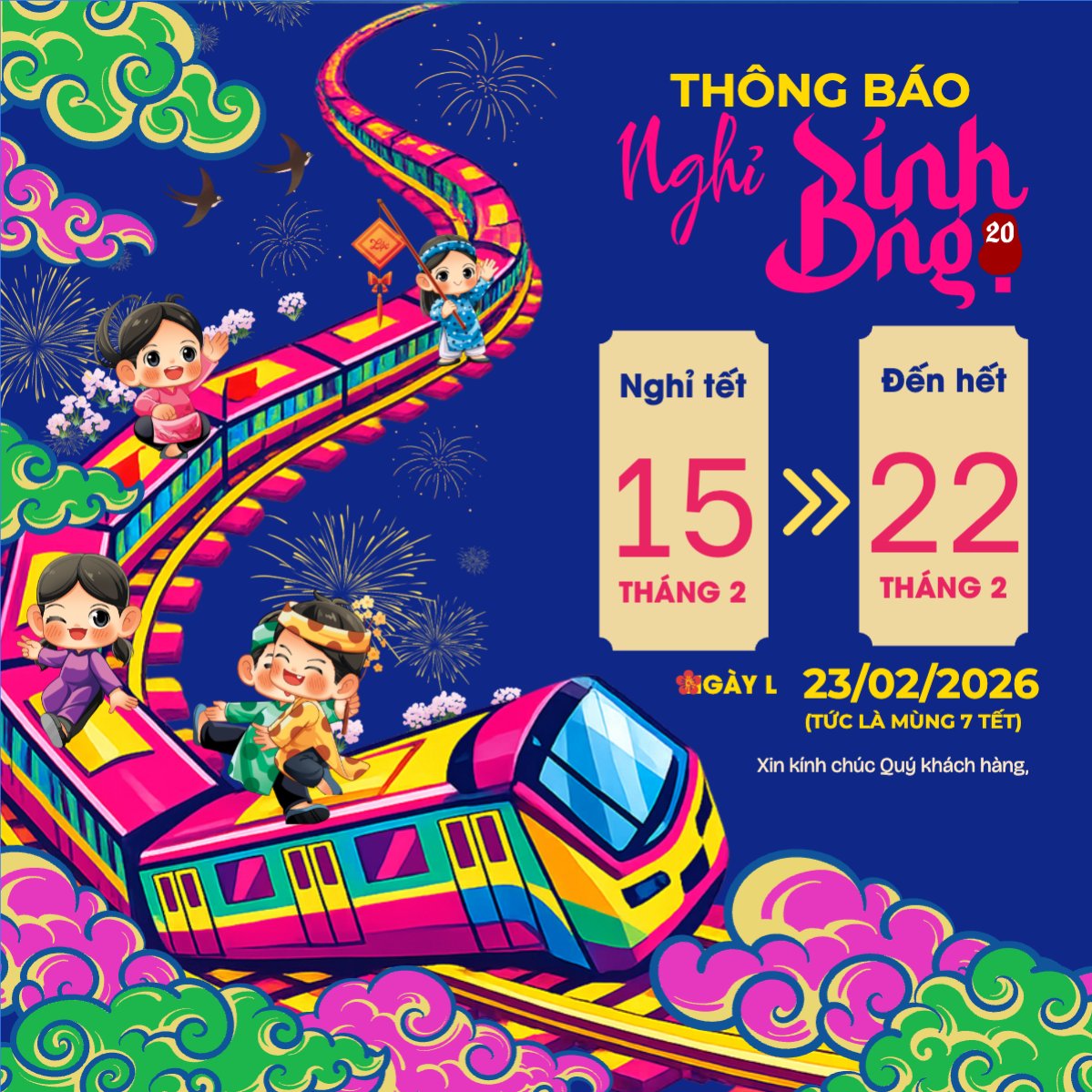 Mẫu Bài post MXH vuông Thông báo nghỉ tết Nguyên Đán — LayerPic