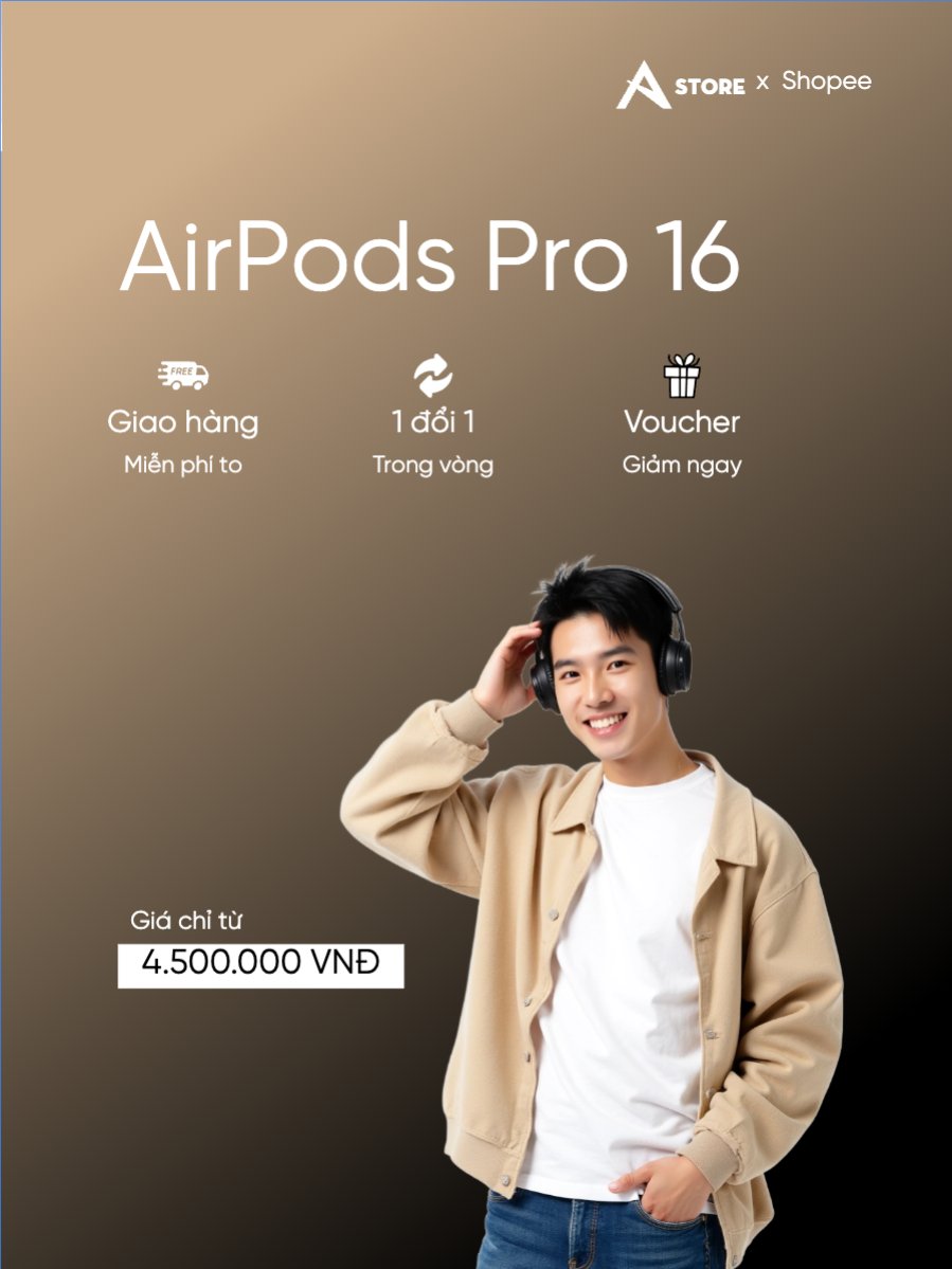 Mẫu Banner dọc Tai nghe, headphone, phụ kiện, công nghệ, technology, điện tử, electronic — LayerPic