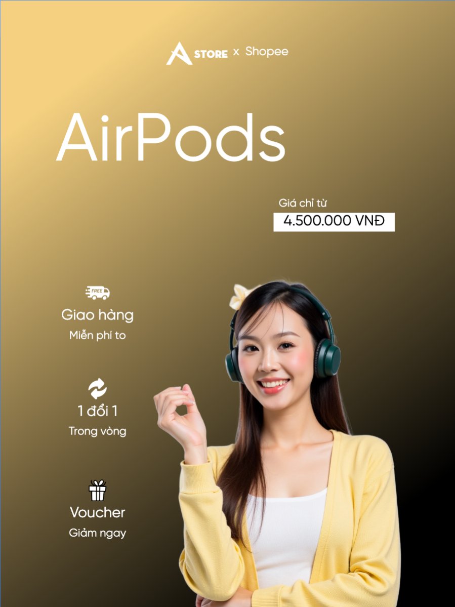 Mẫu Banner dọc Tai nghe, headphone, phụ kiện, công nghệ, technology, điện tử, electronic — LayerPic