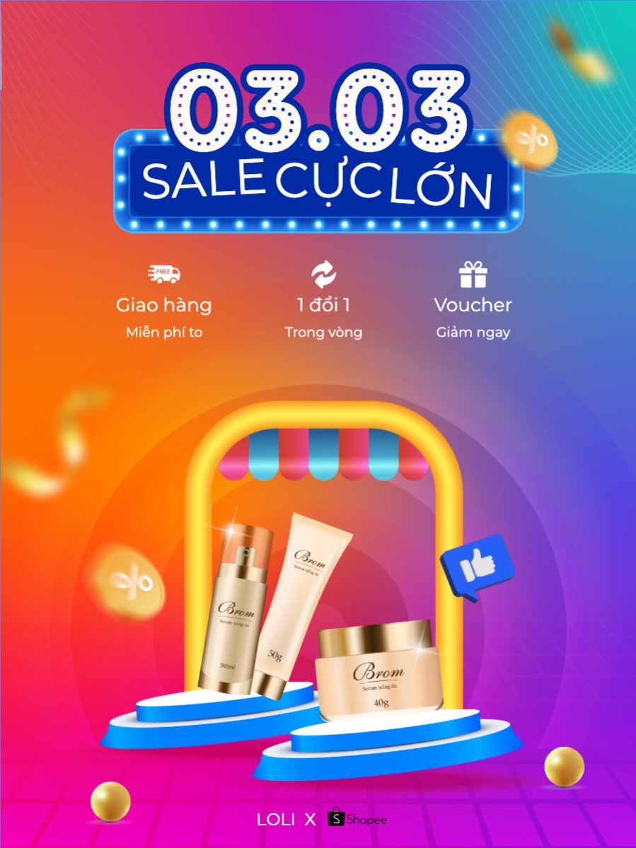 Mẫu Banner dọc Mua sắm, giảm giá, sale, sự kiện, event, làm đẹp, beauty — LayerPic