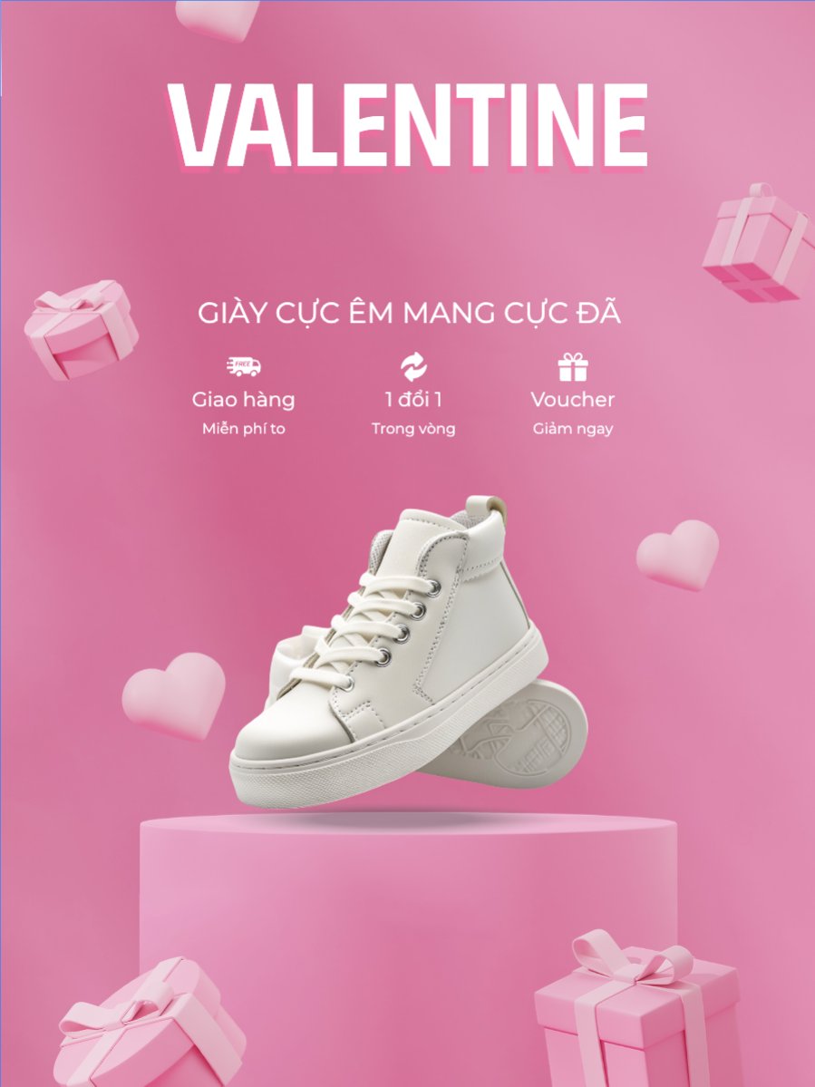 Mẫu Banner dọc Valentine, lễ tình nhân, 14/02, 8/3, quốc tế phụ nữ, sự kiện, event, làm đẹp, beauty, thời trang — LayerPic