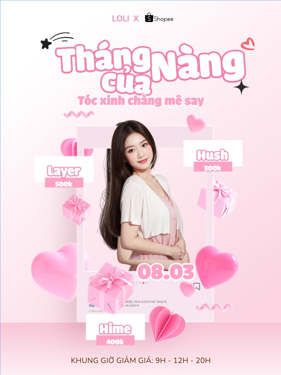 Mẫu Banner dọc Valentine, lễ tình nhân, 14/02, sự kiện, event, làm đẹp, beauty, thời trang — LayerPic