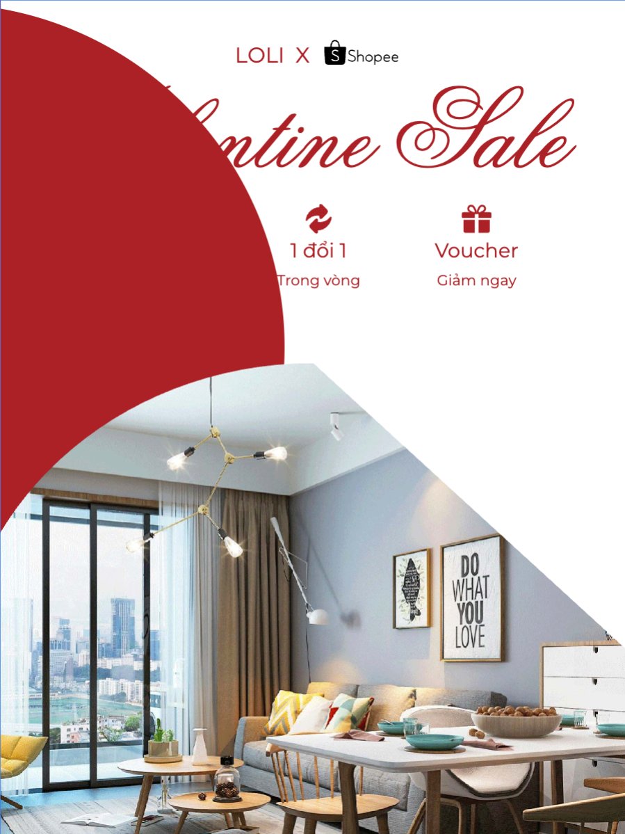 Mẫu Banner dọc Valentine, lễ tình nhân, xây dựng, build, nội thất, bất động sản, interior, real estate — LayerPic