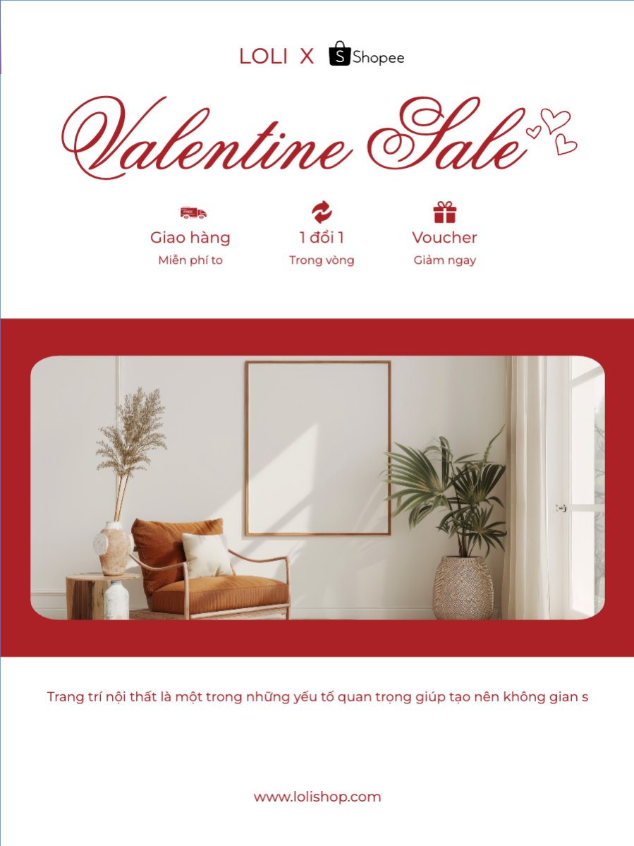 Mẫu Banner dọc Valentine, lễ tình nhân, xây dựng, build, nội thất, bất động sản, interior, real estate — LayerPic