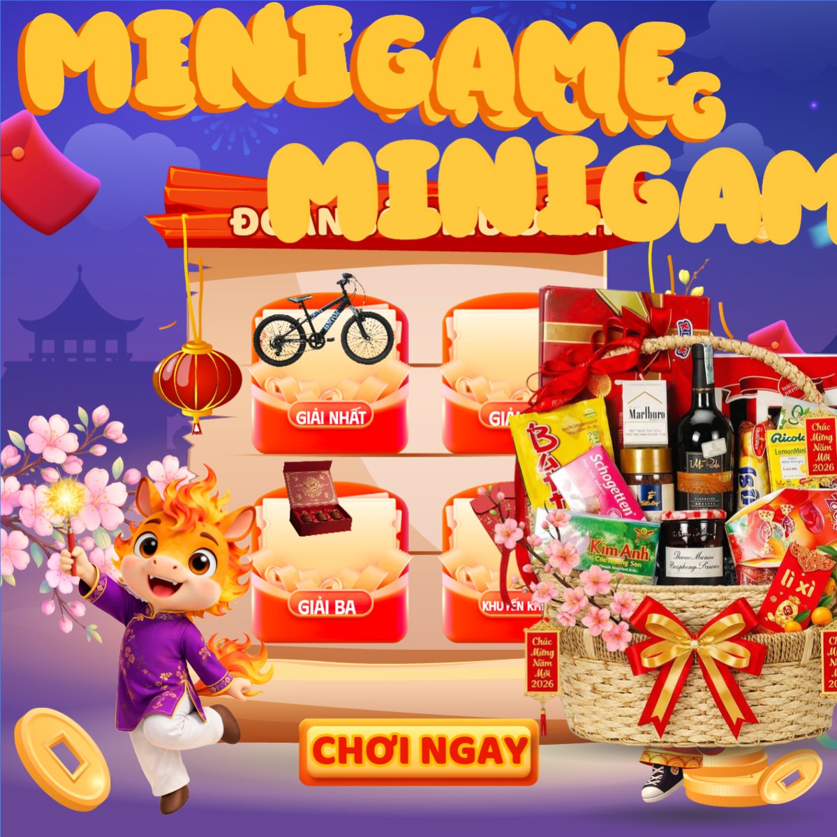 Mẫu Bài post MXH vuông Giải thưởng minigame đoán số siêu đỉnh — LayerPic