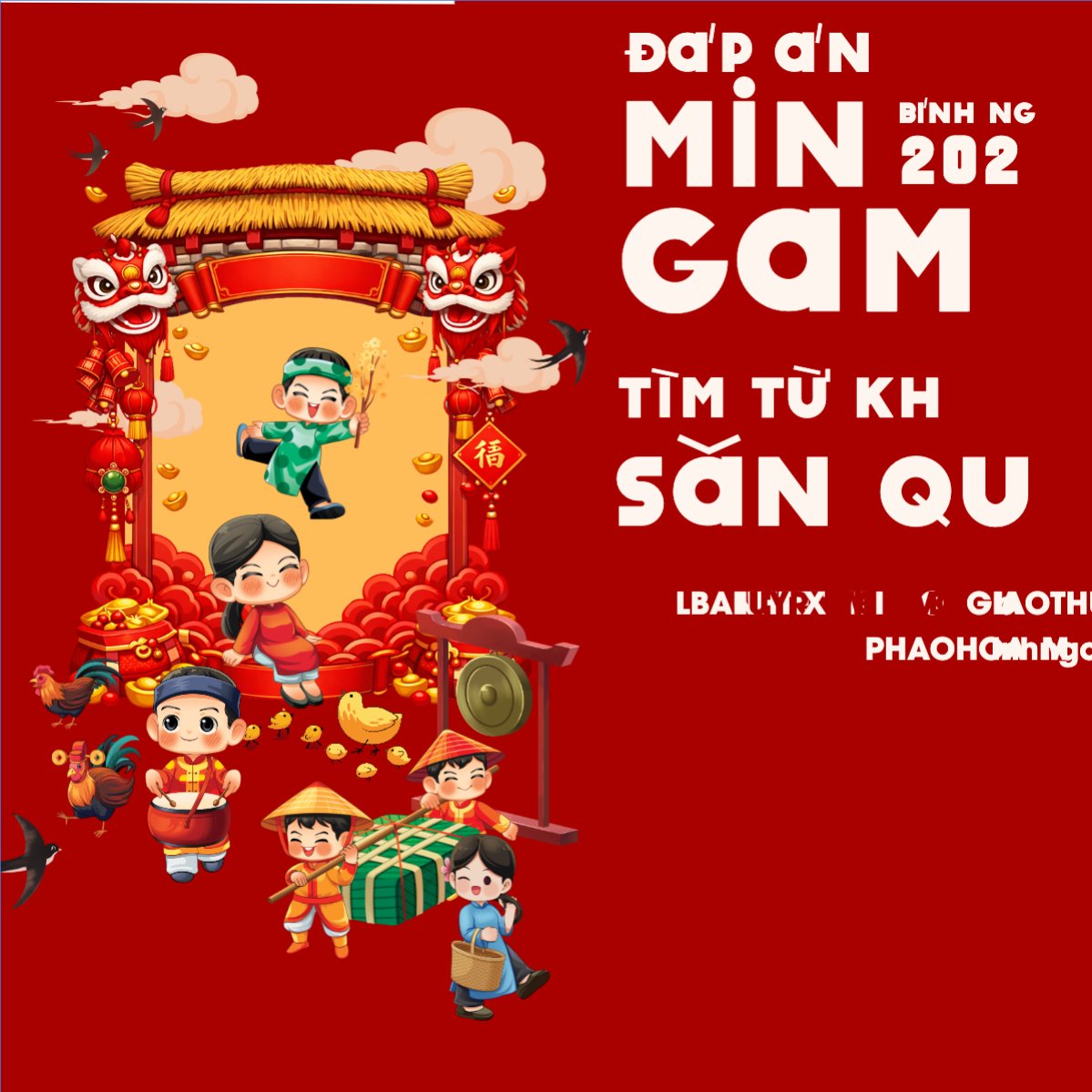 Mẫu Bài post MXH vuông Đáp án minigame tết bính ngọ 2026 — LayerPic