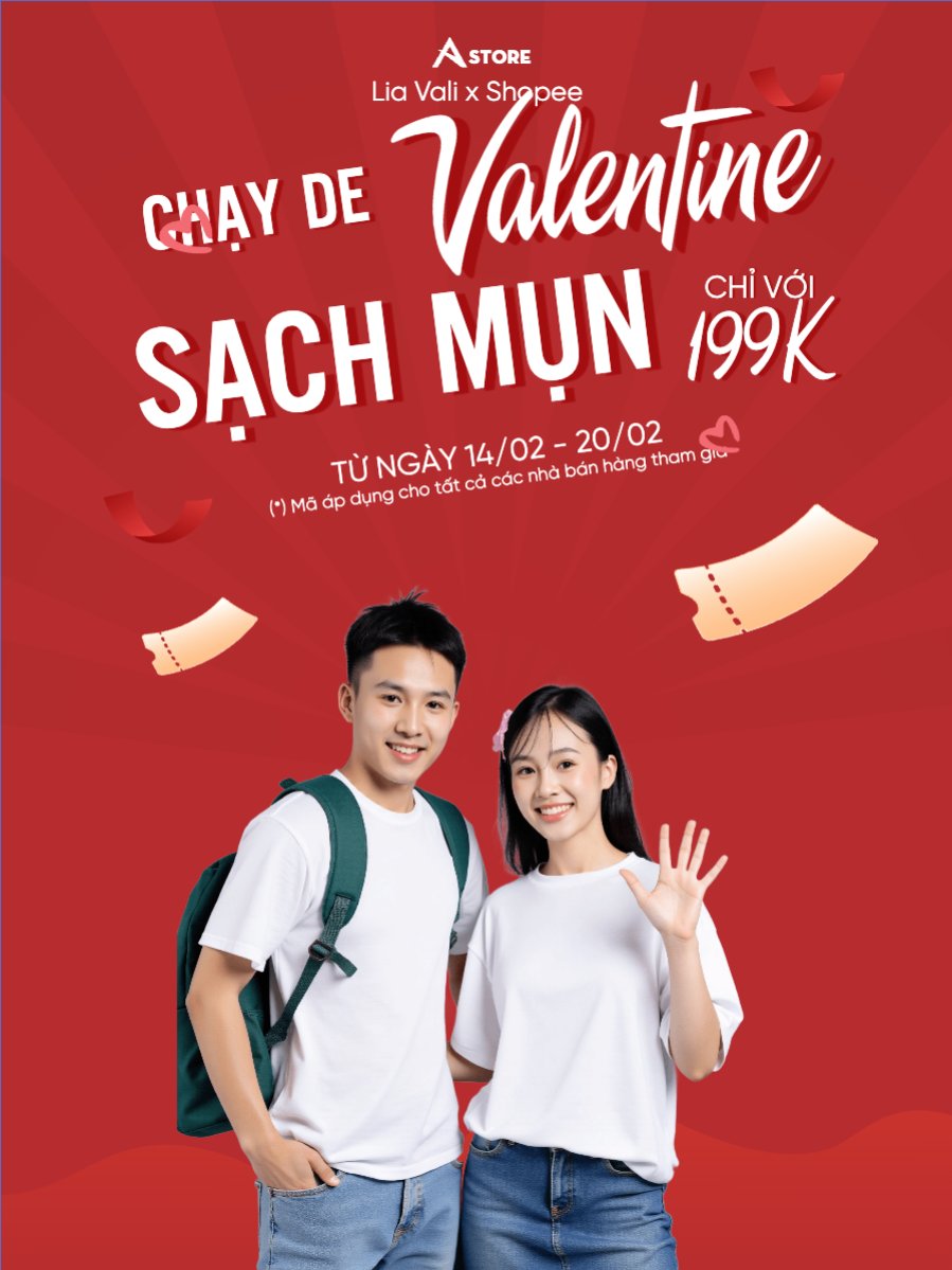 Mẫu Banner dọc Valentine, lễ tình nhân, sự kiện, event, làm đẹp, spa, thời trang, fashion — LayerPic