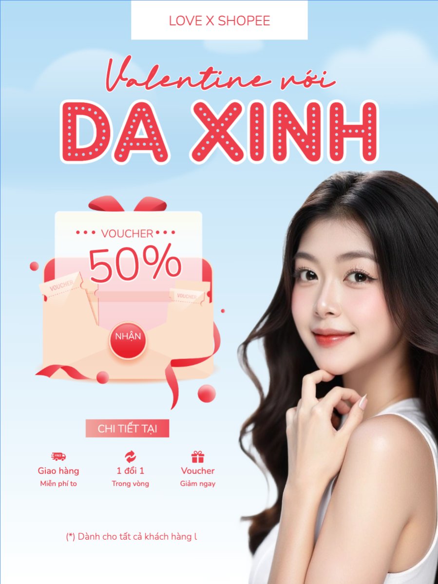 Mẫu Banner dọc Giảm giá, sale, valentine, lễ tình nhân , thời trang, fashion, giải trí, sự kiện, event — LayerPic